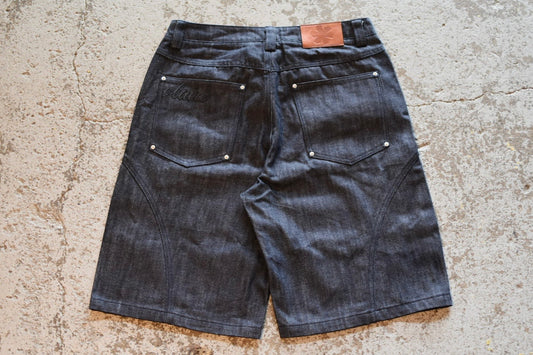"vlaire" raw denim shorts